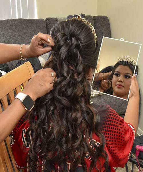 Preparativos fiesta de quinceaneras